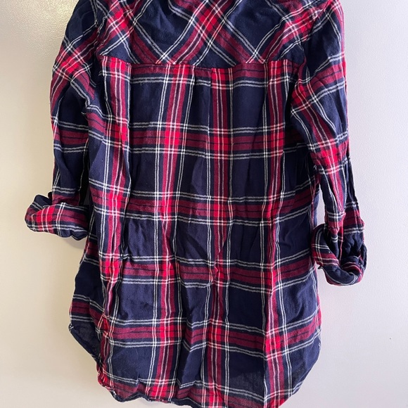 Blue red and white flannel - Picture 2 of 2